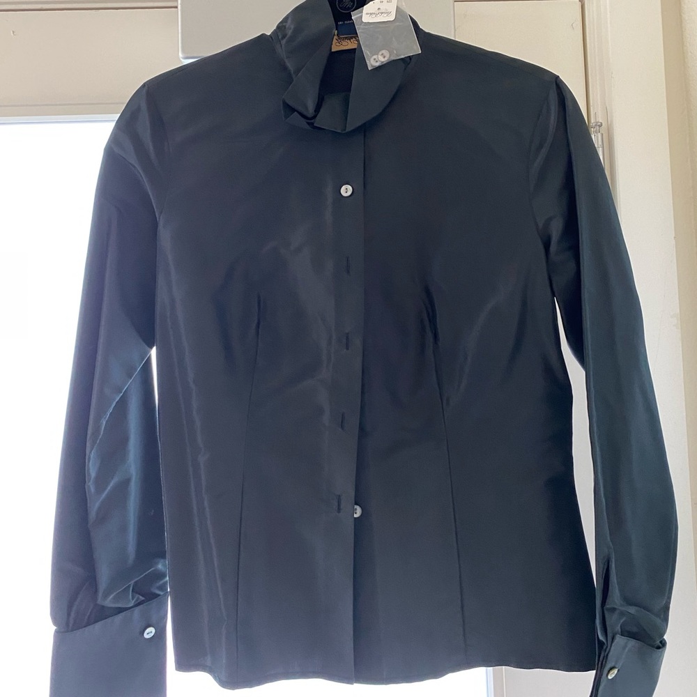 Brooks Bros Black, silk button down dress shirt.